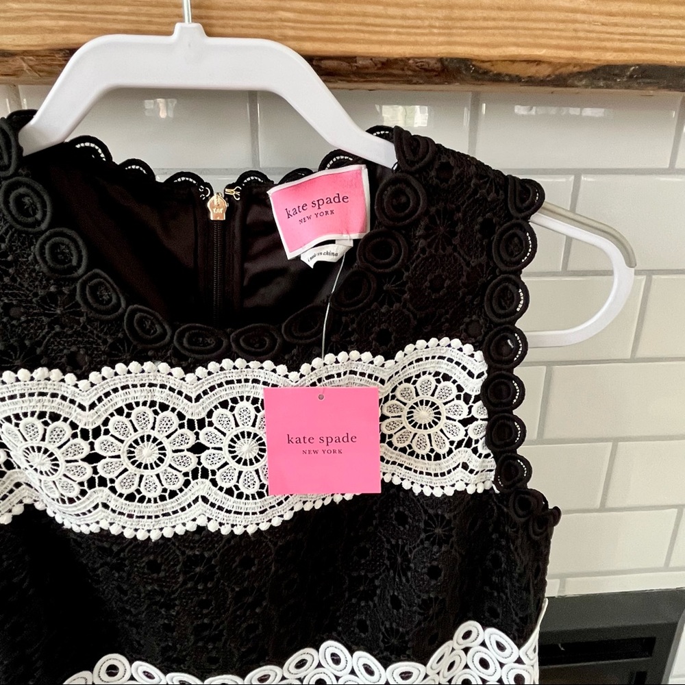 NWT Kate Spade Floral Dot Lace Shift Dress - Picture 6 of 9